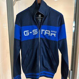 G-Star Mens Alchesai Slim Tracktop Sweat Overshirt - Sartho Blue, Small